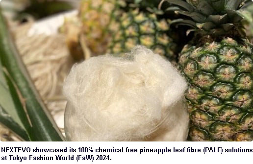 NEXTEVO showcases sustainable Pineapple Leaf Fibre (PALF) solutions at FAW Tokyo 2024