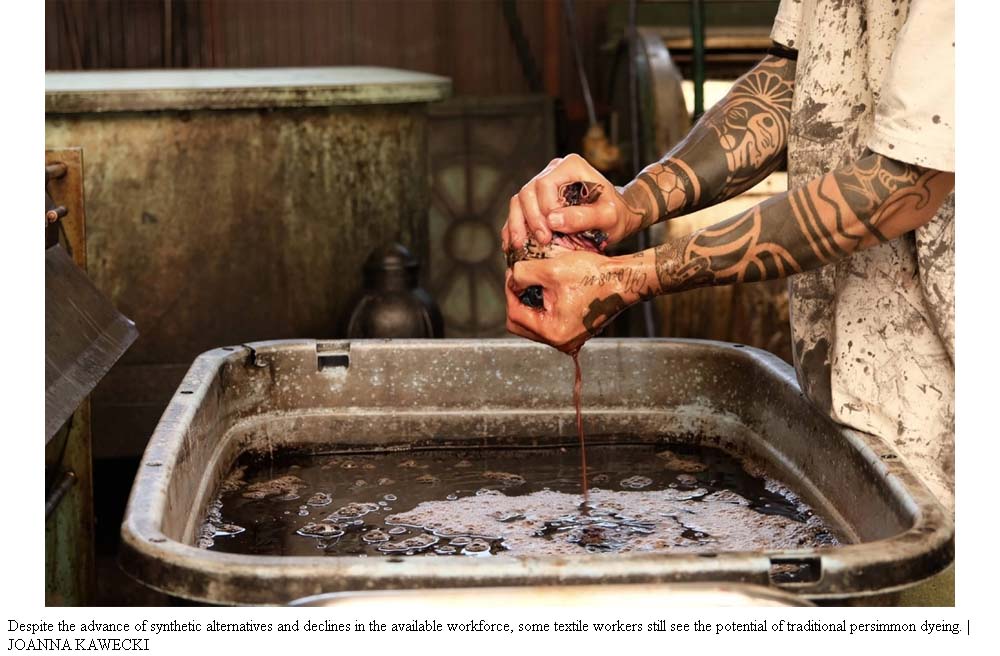 Sun-dried and sustainable, Japan’s Persimmon Dye lives on