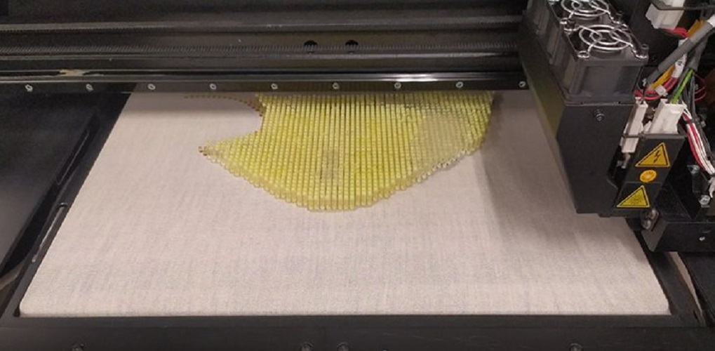 3D printing on Merino wool