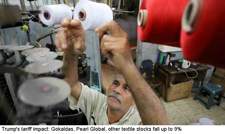 Trump's tariff impact: Gokaldas Exports, Pearl Global, other textile stocks fall up to 9%